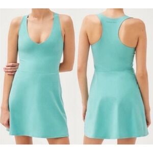 Outdoor Voices Dress Women's The Volley Racerback Dress Sea Green Size Large